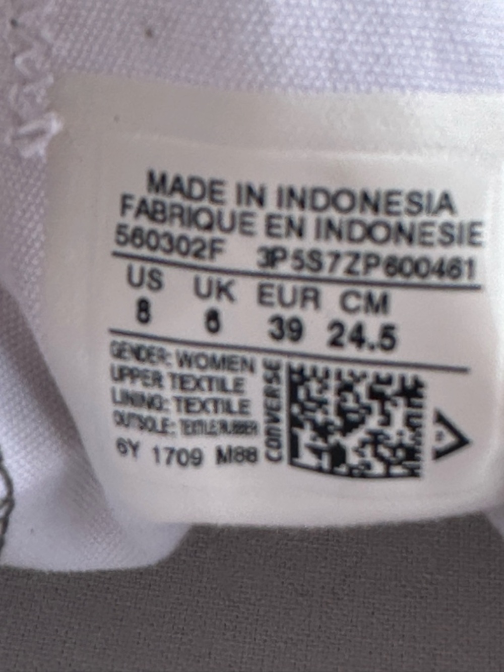 Converse Low Top Sneakers in Charcoal Heather and White - Picture 10 of 10